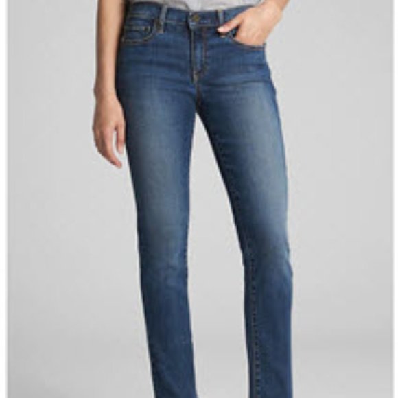 Gap Mid-Rise Classic Straight Jeans - Size 4 - GUC - Picture 6 of 8